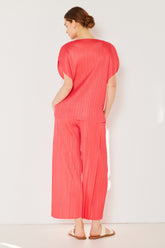 Marina West Swim Women's Pleated Wide-Leg Pants with Chic Side Pleat Detail